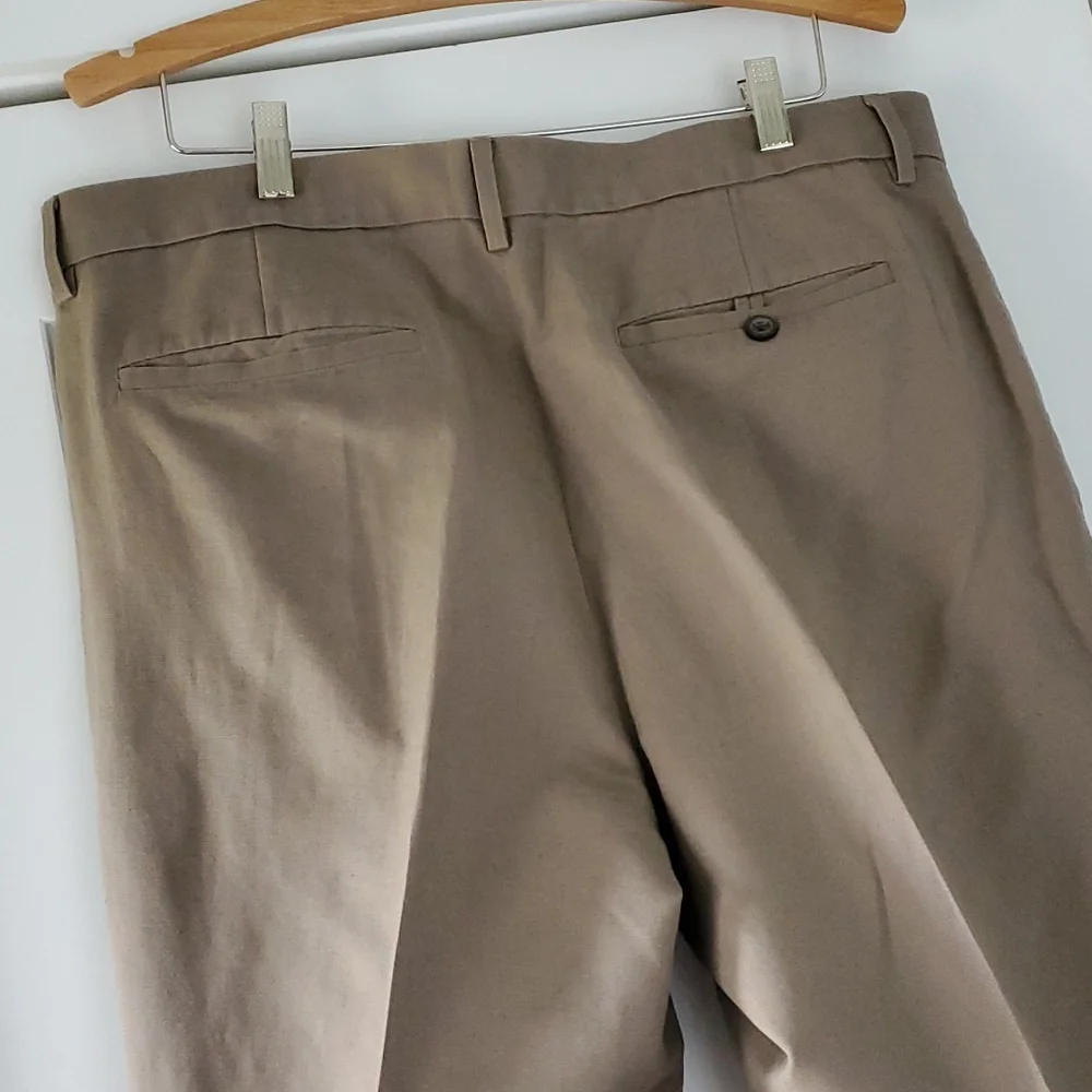Brown taupe linen/cotton blend dress trouser pant!